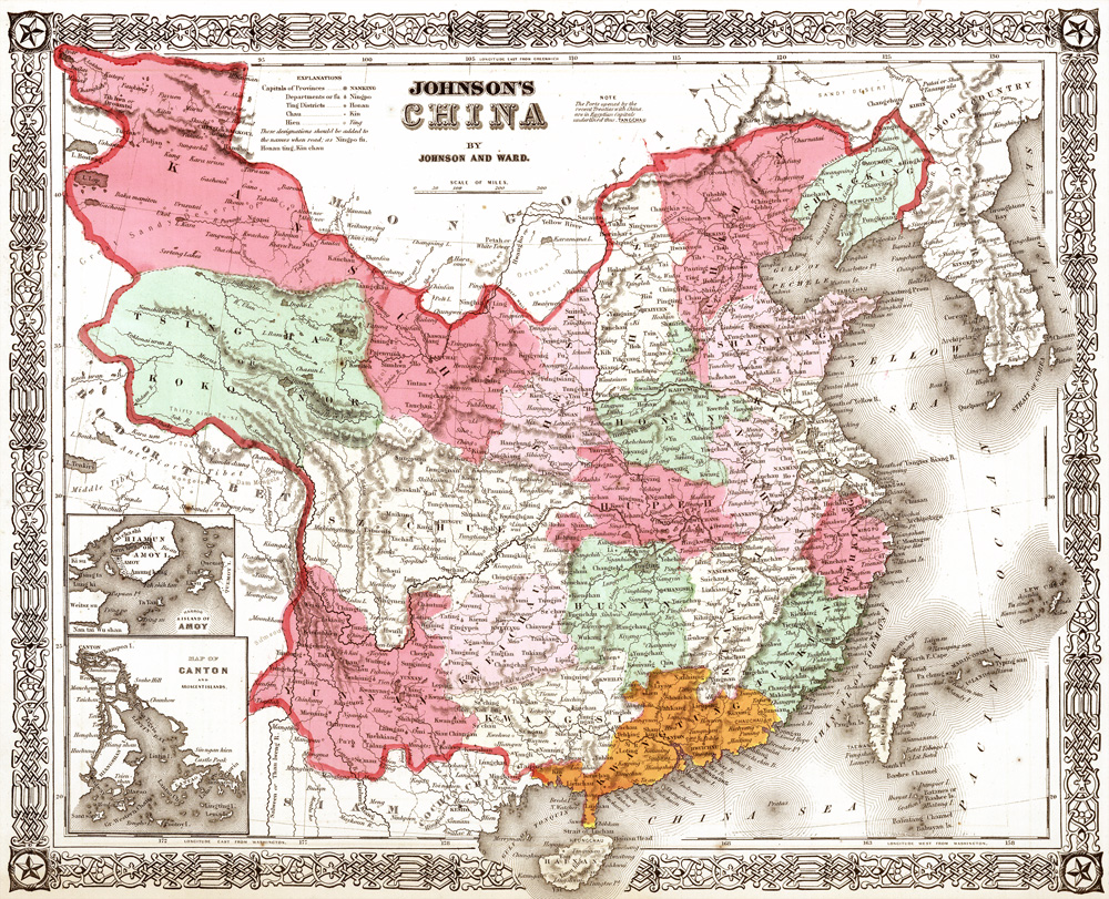 Map of China 1865